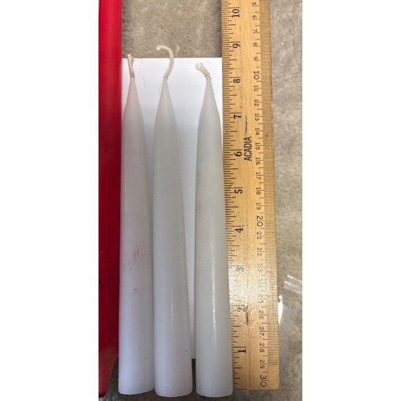 Blush Pink Red White Taper Candle Set Unscented Various Sizes - Picture 4 of 5